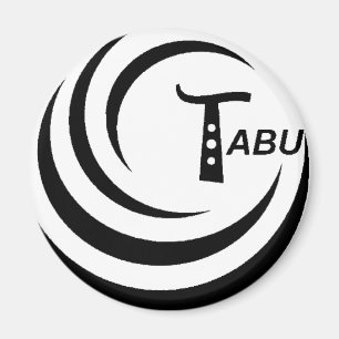 Tabu T Logo Large Black colour Magnet