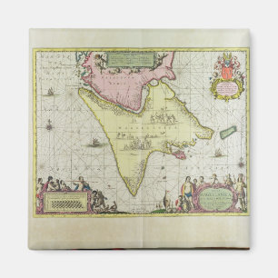 Tabula Magellanica, Quatierrae del Fuego, plate 18 Magnet