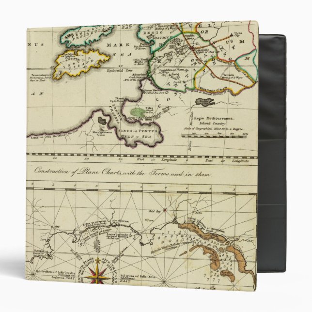 Tabularum geographicarum specimen World Map Binder (Front/Inside)