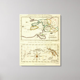 Tabularum geographicarum specimen World Map Canvas Print