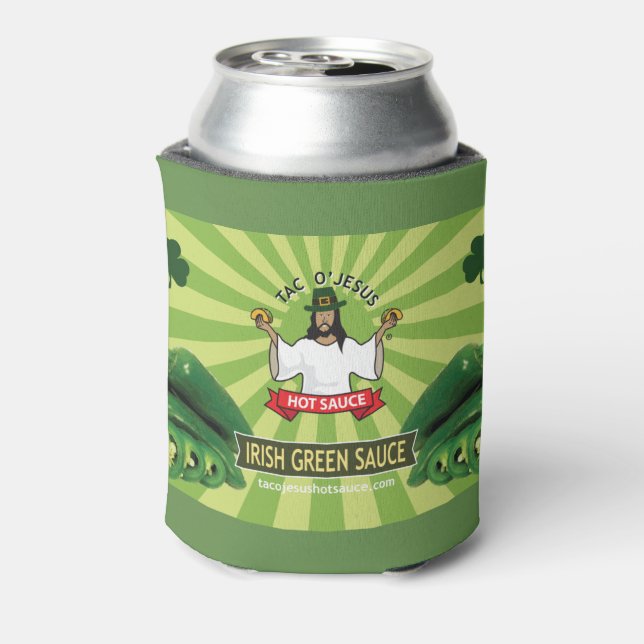 Tac O'Jesus St Patty's Day Can Cooler (Can Back)