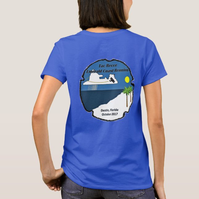 Tac Recce Ladies #1 -- Beach View on Back T-Shirt (Back)