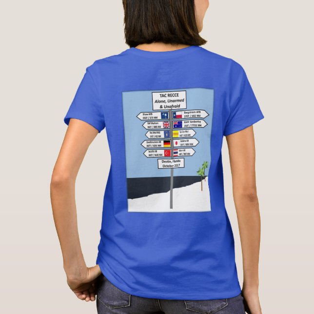 Tac Recce Ladies #2 -- sign post on back T-Shirt (Back)