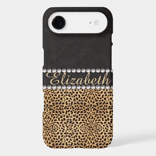 Tache de léopard Rhinestone Diamants Monogramme PH (Verso)