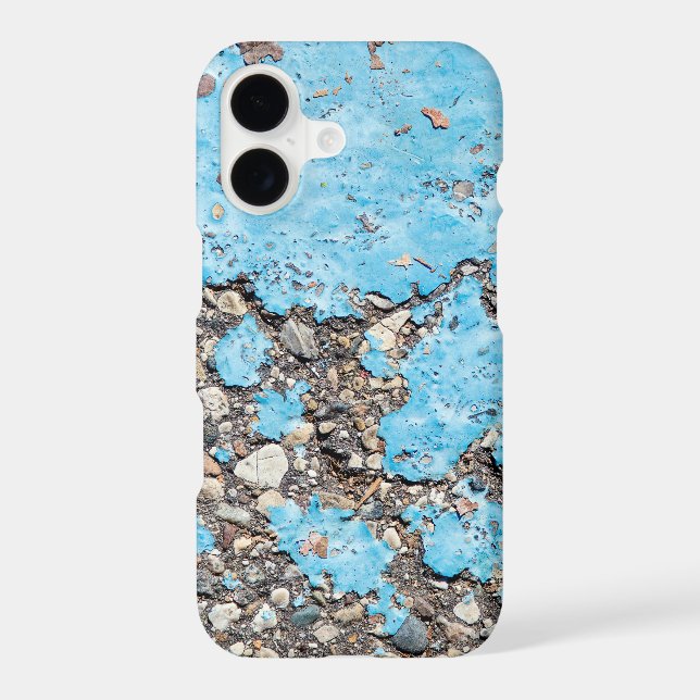 tache de peinture turquoise sur asphalte (Verso)