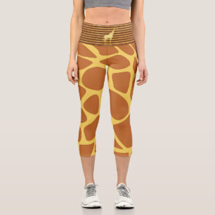 taches de girafe Or Capri Leggings