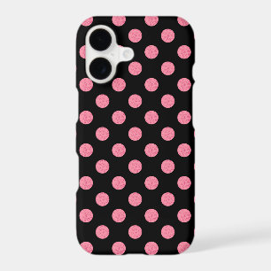 Taches rose tourbillonnantes sur fond noir