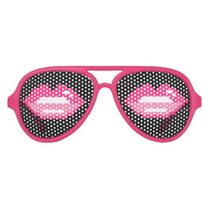 Taches roses teintes de fête   baiser lunettes de 