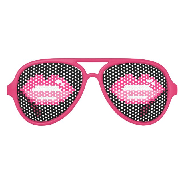 Taches roses teintes de fête | baiser lunettes de  (Devant)