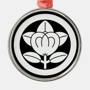 Tachibana in a circle (Rokutsuwari Drawing) Metal Ornament