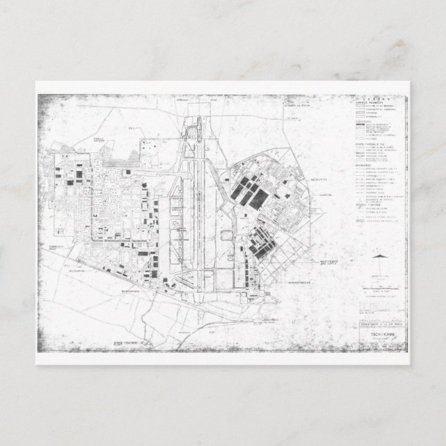 tachikawa air base japan 1945-1977 carte postale (Devant)