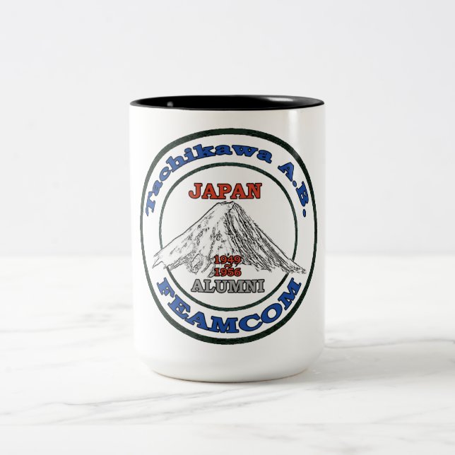 Tachikawa Air Base Japan FEAMCOM Two-Tone Coffee Mug (Center)