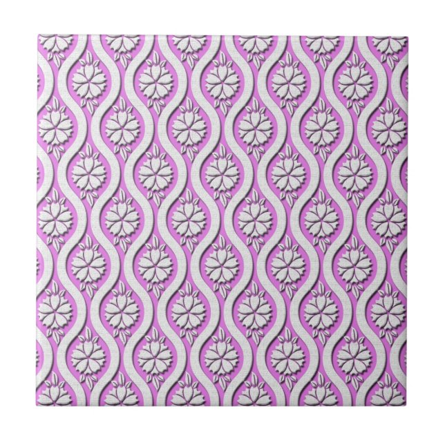 Tachiwaku with cherry blossoms japanese pattern tile (Front)