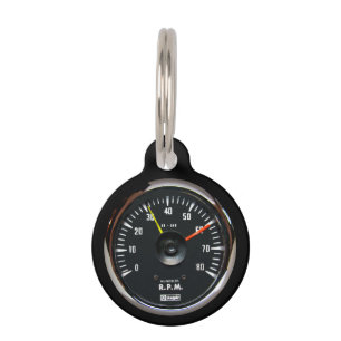 Tachometer Pet Tag