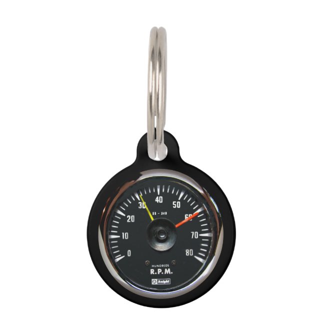 Tachometer Pet Tag (Front)
