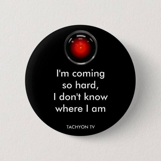 Tachyon TV Badge 2 Inch Round Button (Front)