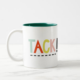 TACK Collage Two-Tone Coffee Mug