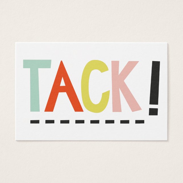 TACK! Colours Card (Front)