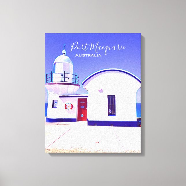 Tacking Point lighthouse Port Macquarie Australia Canvas Print (Front)