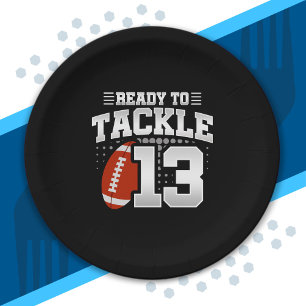 Tackle 13th Birthday 13 Years Couples Anniversary Paper Plate