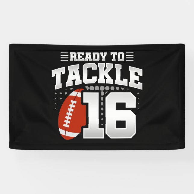 Tackle 16th Birthday 16 Years Couples Anniversary Banner (Horizontal)