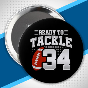 Tackle 34th Birthday 34 Years Couples Anniversary 4 Inch Round Button