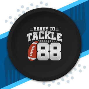 Tackle 88th Birthday 88 Years Couples Anniversary Paper Plate