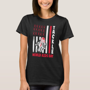 Tackle Awareness Shirt Red Ribbon Hiv Aids Awarene