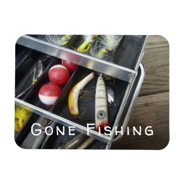 Tackle Box "Gone Fishing" Magnet (Horizontal)