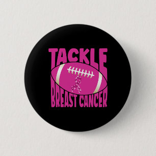 Tackle Breast Cancer American Football Awareness F 2 Inch Round Button