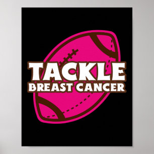 Tackle Breast Cancer American Football Cancer Awar Poster