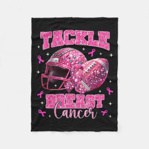 Tackle Breast Cancer Awareness American Football N Fleece Blanket