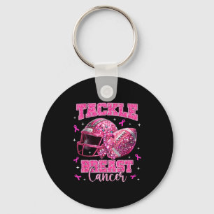 Tackle Breast Cancer Awareness American Football N Keychain