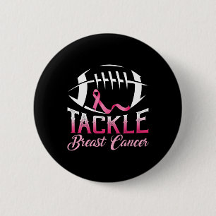Tackle Breast Cancer Awareness American Football P 2 Inch Round Button