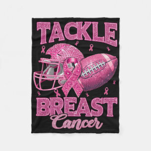 Tackle Breast Cancer Awareness American Football P Fleece Blanket