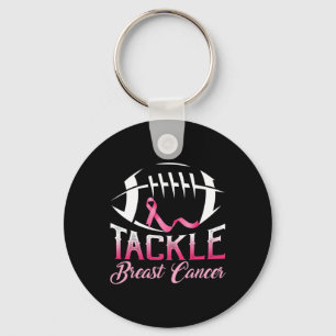 Tackle Breast Cancer Awareness American Football P Keychain