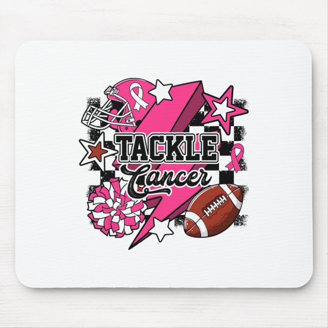 Tackle Breast Cancer Awareness American Footbyll P Mouse Pad (Front)