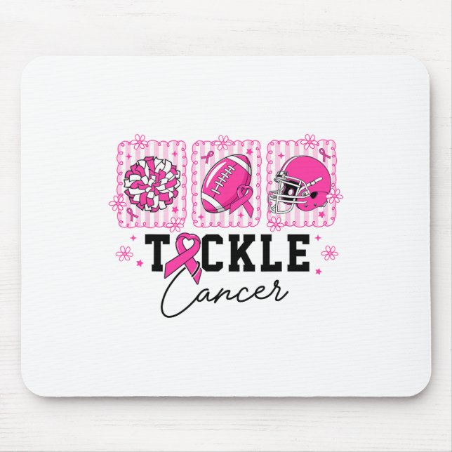 Tackle Breast Cancer Awareness American Footbyll P Mouse Pad (Front)