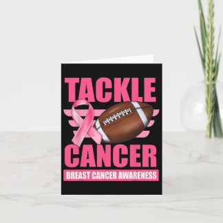 Tackle Breast Cancer Awareness American Footll Pin Card