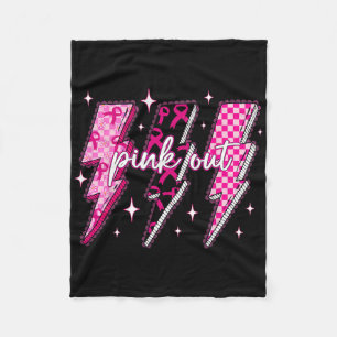 Tackle Breast Cancer Awareness American Footll Pin Fleece Blanket