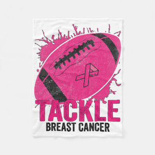 Tackle Breast Cancer Awareness Footbyll Breast Can Fleece Blanket