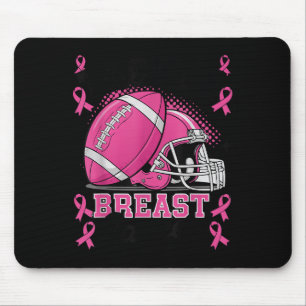 Tackle Breast Cancer Awareness Nk Ribbon Football  Mouse Pad
