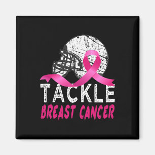 Tackle Breast Cancer Awareness Survivor Footbyll O Magnet