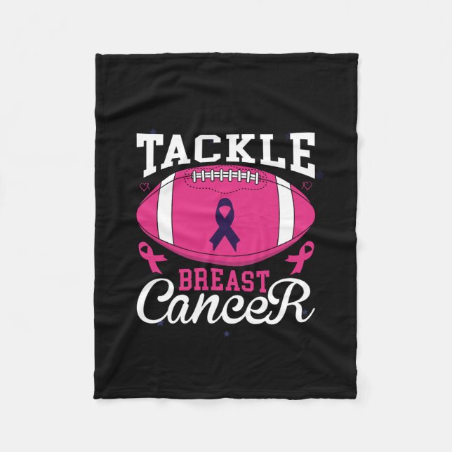 tackle breast cancer fleece blanket (Front)