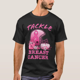 Tackle Breast Cancer Football Breast Cancer Awaren T-Shirt