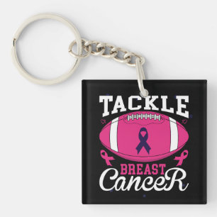 tackle breast cancer keychain