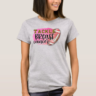 Tackle Breast Cancer Womens T-Shirt
