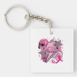 🏈 Tackle Cancer Awareness Design Keychain