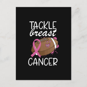 Tackle Cancer Breast Cancer Awareness Ribbon  Postcard
