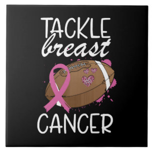 Tackle Cancer Breast Cancer Awareness Ribbon Tile